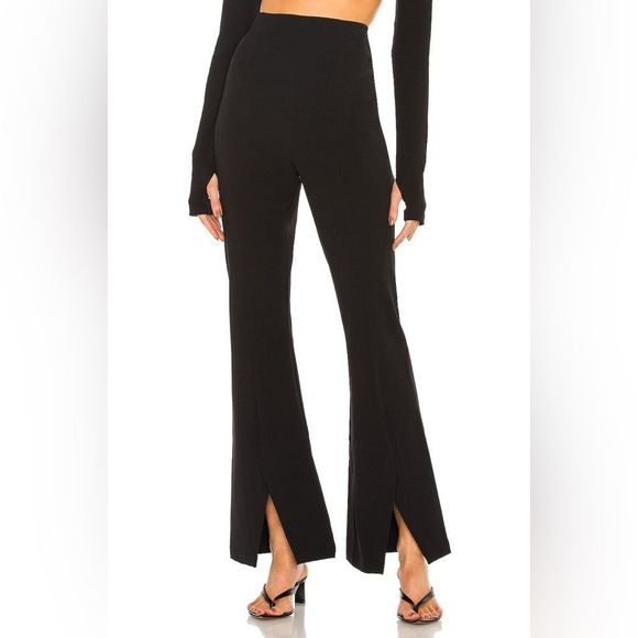 Free People Real Deal Black High-Waisted Flared Trouser Pants Black Size small - Picture 3 of 5